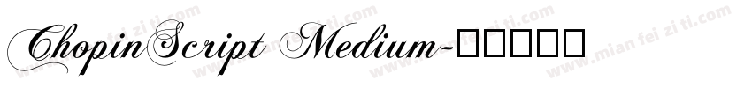 ChopinScript Medium字体转换